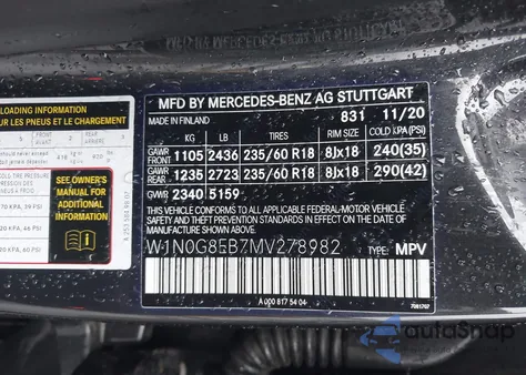 2021 Mercedes-Benz Glc 300 4Matic Suv z USA, uszkodzony, nr VIN W1N0G8EB7MV278982